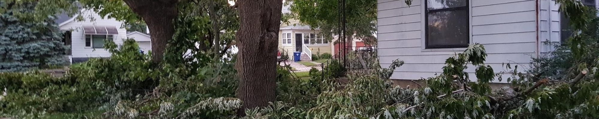 Derecho storm damage